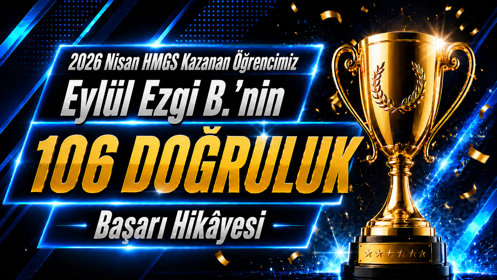 2026 Nisan HMGS Kazanan Öğrencimiz Eylül Ezgi B.'nin 106 Doğruluk Başarı Hikâyesi