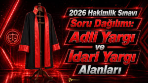 2026 Hakimlik Sınavı Soru Dağılımı- Adli Yargı ve İdari Yargı Alanları